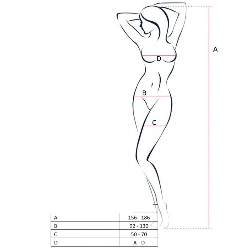 PASSION - BODYSTOCKING FEMME BS058 NOIR TAILLE UNIQUE