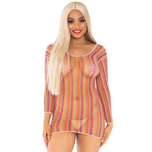LEG AVENUE - ROBE COURTE MULTICOLORE TAILLE UNIQUE