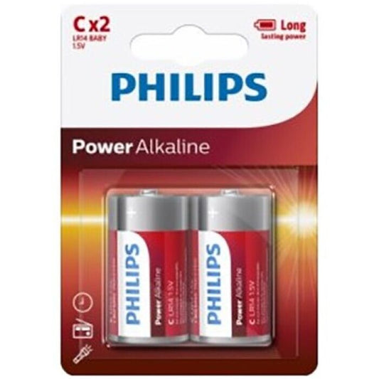 PHILIPS - PILE ALCALINE POWER C LR14 BLISTER*2