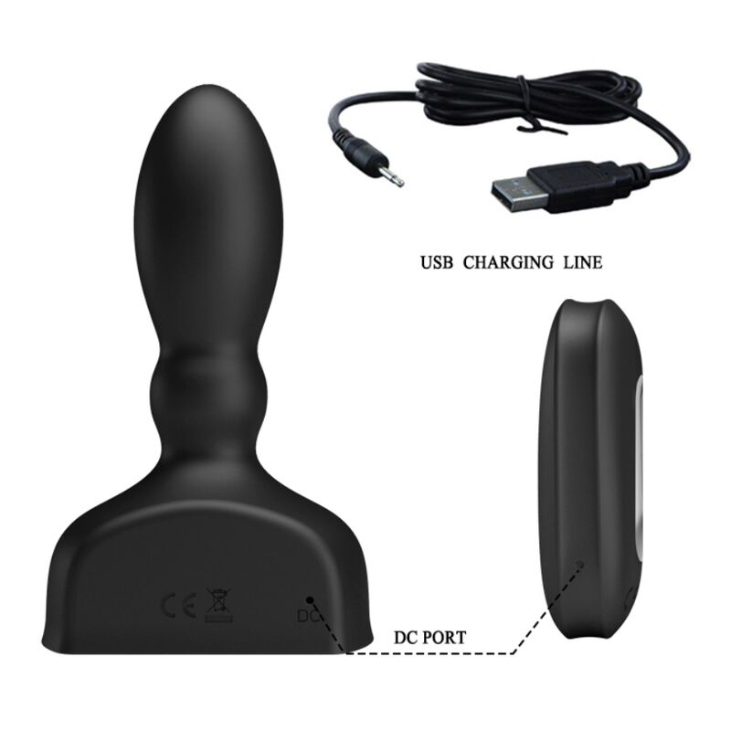 MR PLAY - PLUG ANAL GONFLABLE NOIR AVEC TÉLÉCOMMANDE