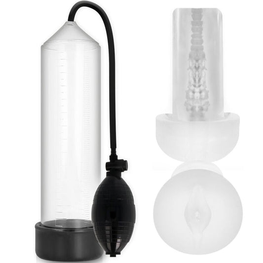 PUMP ADDICTED - RX3 CLEAR ERECTION PUMP WITH MASTURBATOR