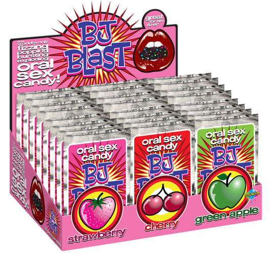PIPEDREAMS - BJ BLAST CANDY SEXE ORAL ASSORTIMENT PRÉSENTOIR - 36 UNITÉS