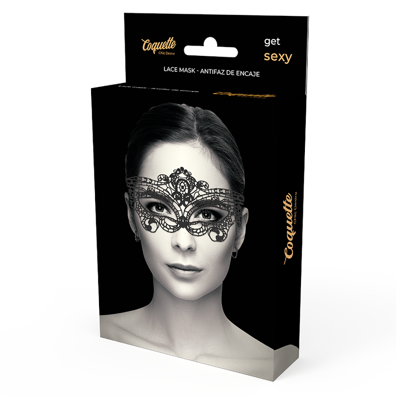 COQUETTE CHIC DESIRE - MASQUE POUR LES YEUX EN DENTELLE NOIRE FINE