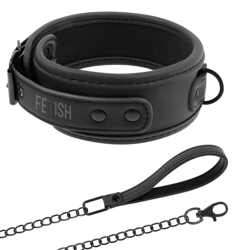 FETISH SUBMISSIVE - NOPRENE LINED CHAIN ​​COLLAR