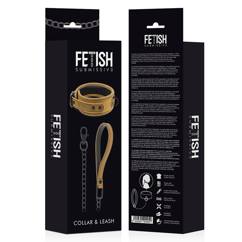 FETISH SUBMISSIVE ORIGIN - NEOPRENE LINED CHAIN ​​NECKLACE