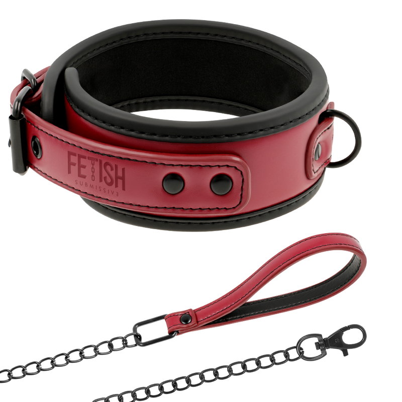 FETISH SUBMISSIVE DARK ROOM - NEOPRENE LINED CHAIN ​​NECKLACE